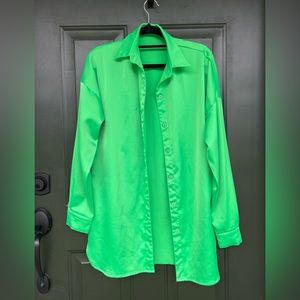 Nasty Gal Oversized Button Up Shirt